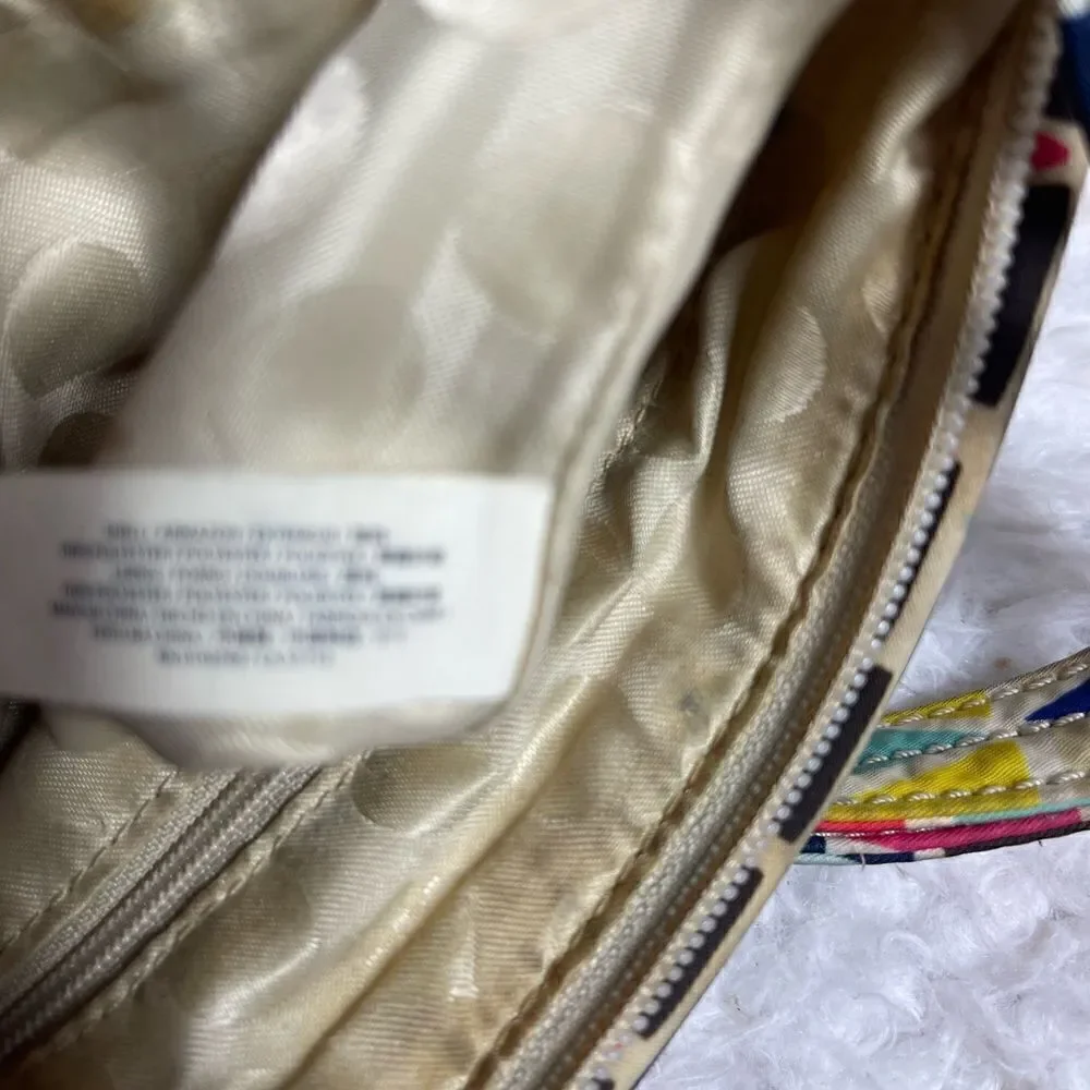 Kate Spade multi color multi color geometric prints fabric crossbody bag